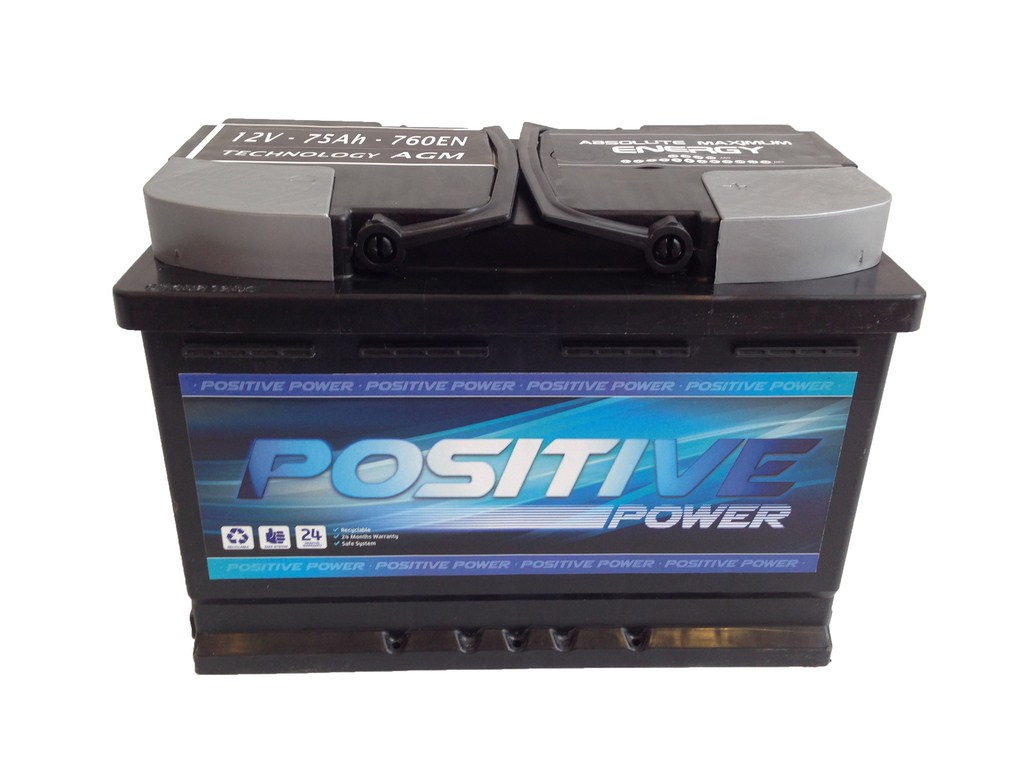 Batería de Coche 75 Ah AGM  Positive Power START/STOP - Baterias web