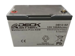 Bateria AGM 12v 100Ah Deck Sellada DB12-92