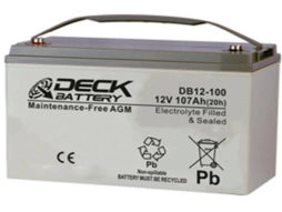 Bateria AGM 12v 107Ah Deck Sellada DB12-100