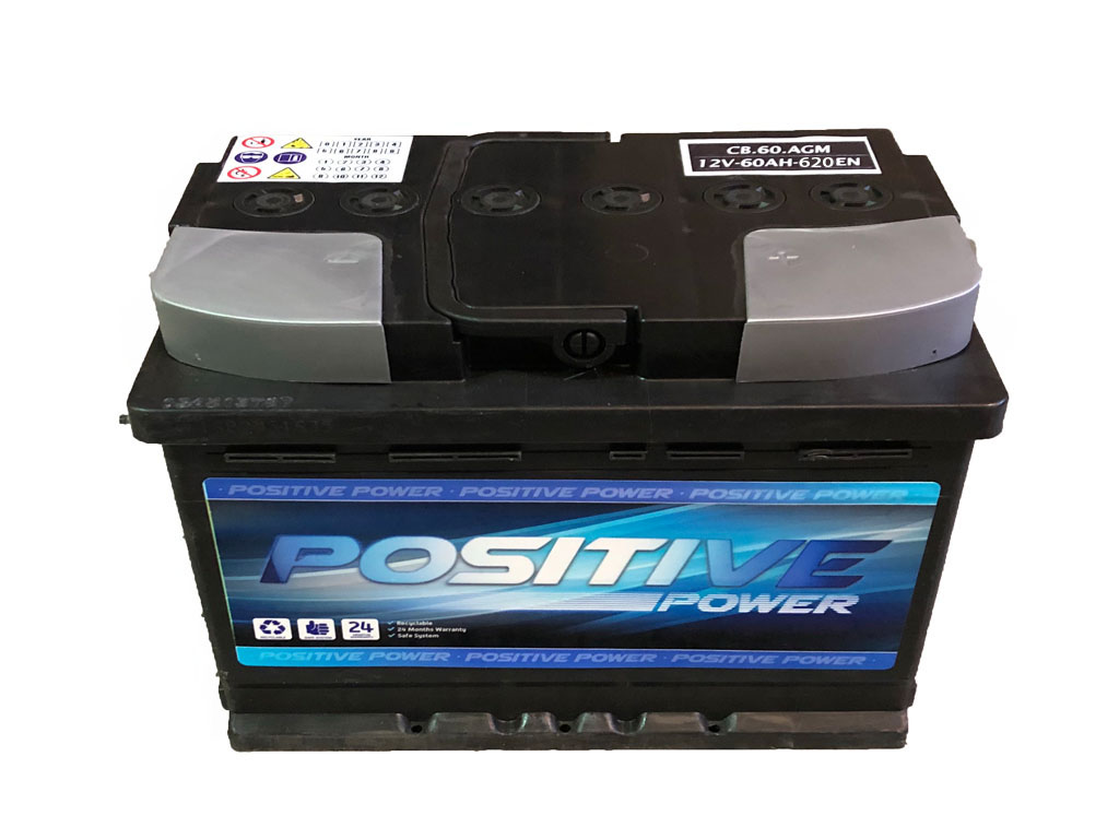 Batería de Coche 60 Ah AGM  Positive Power START/STOP - Baterias web