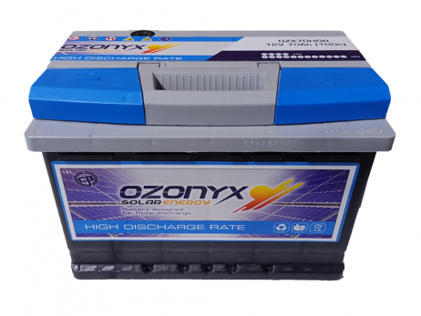Batería Solar 70Ah OZONYX Alta Descarga