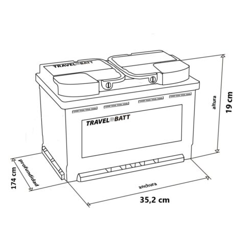 Batería de Litio 12.8V 100Ah esquema