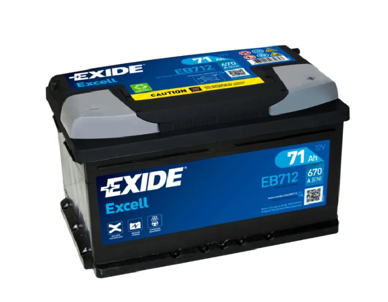 Batería de coche Tudor 71Ah EB712 Exide