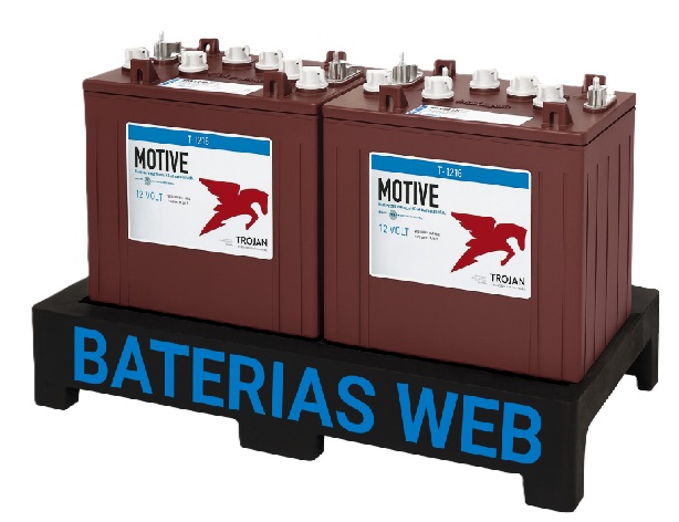 Pack 2 Baterías TROJAN T-1275 | 12V. 150Ah. Acumulador Cíclico