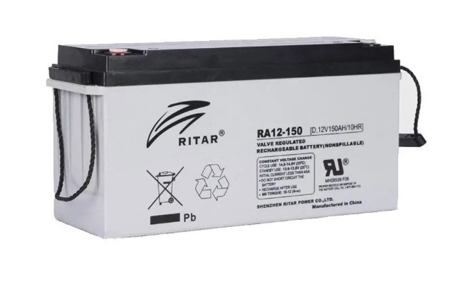 Batería AGM 12v 165Ah RITAR RA12-150