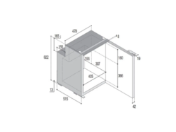 dimensiones FRIGORÍFICO CONGELADOR C90i CHR NEGRO VITIFRIGO
