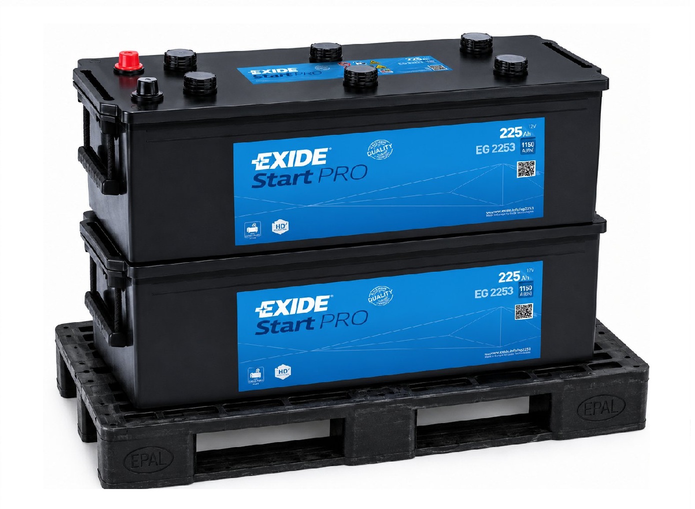 Pack 2 Baterías Tudor 225Ah EG2253 Exide